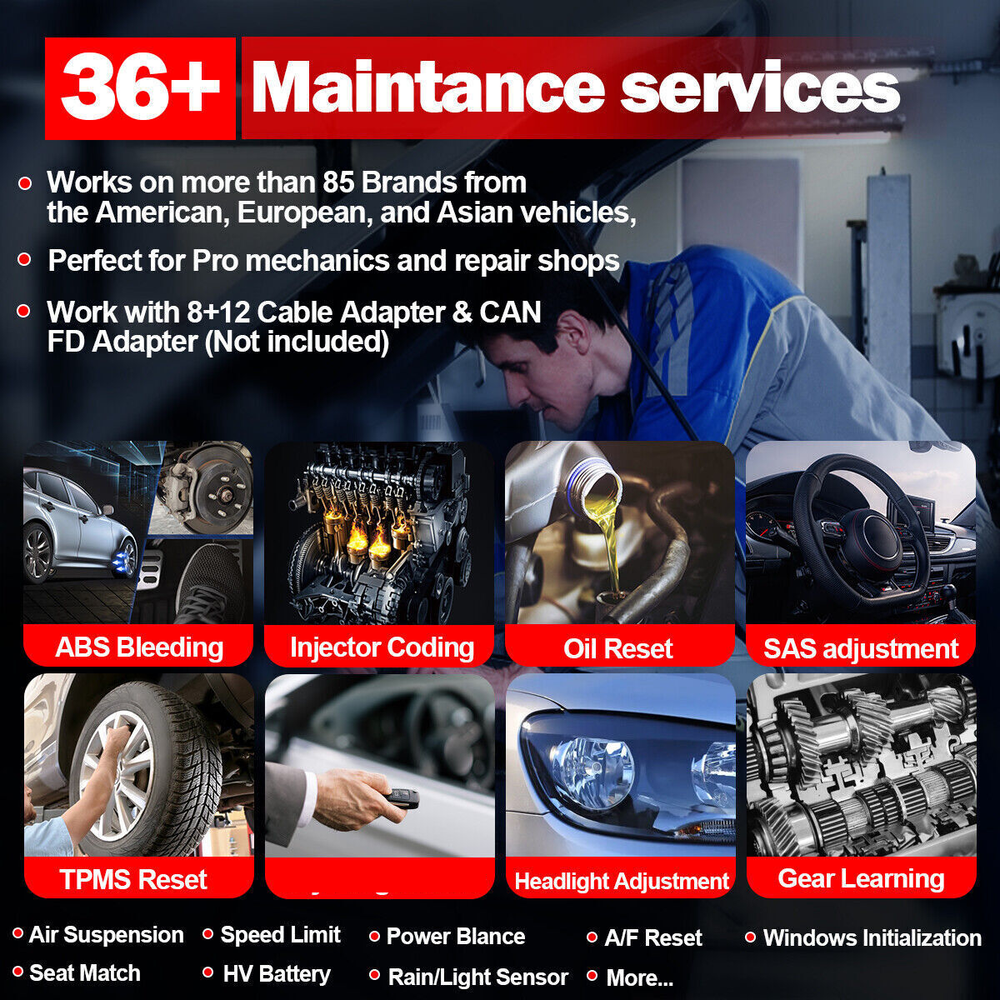 XTOOL D7 Bidirectional OBD2 Auto Car Diagnostic Full Systems Scanner E.CU Coding