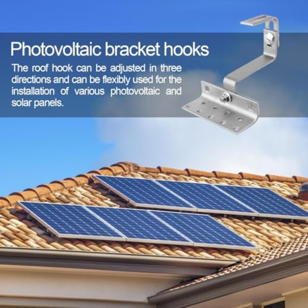 For Easy Install Stainless Steel Solar Panel Mounting Hook Adjustable Design