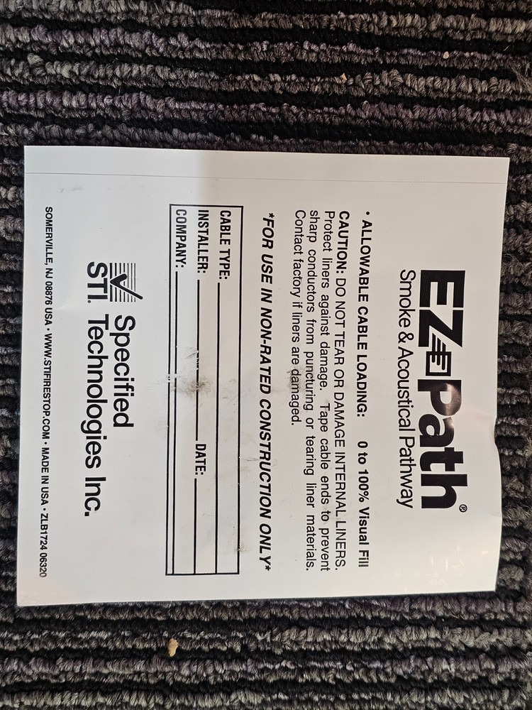 STI NEZ33CK2 Smoke and Acoustical Pathway Device Rectangular Thermoplastic
