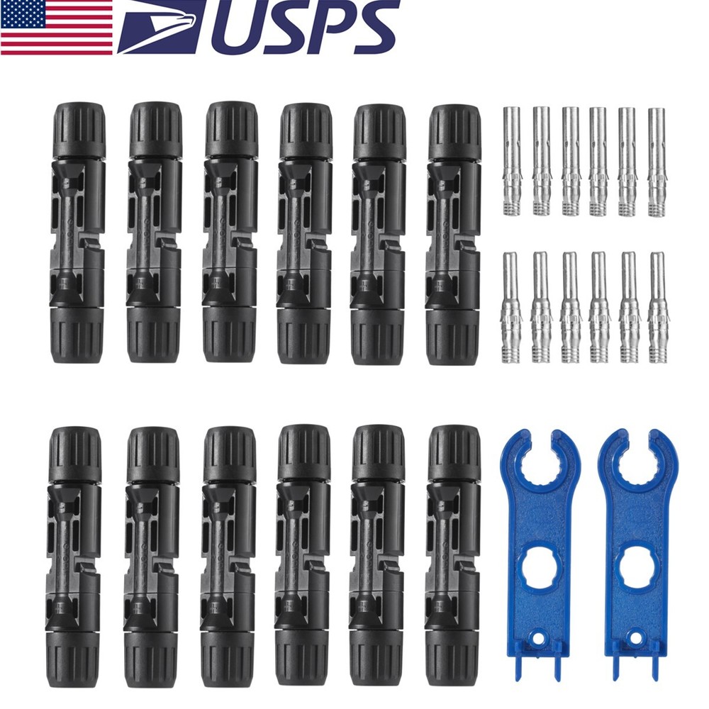 24 PCS Waterproof Solar Connectors Solar Panel Wire Joiners Crimper Plier Set