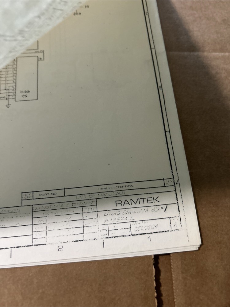 Unknown Ramtek Baseball Lot arcade Video game manual