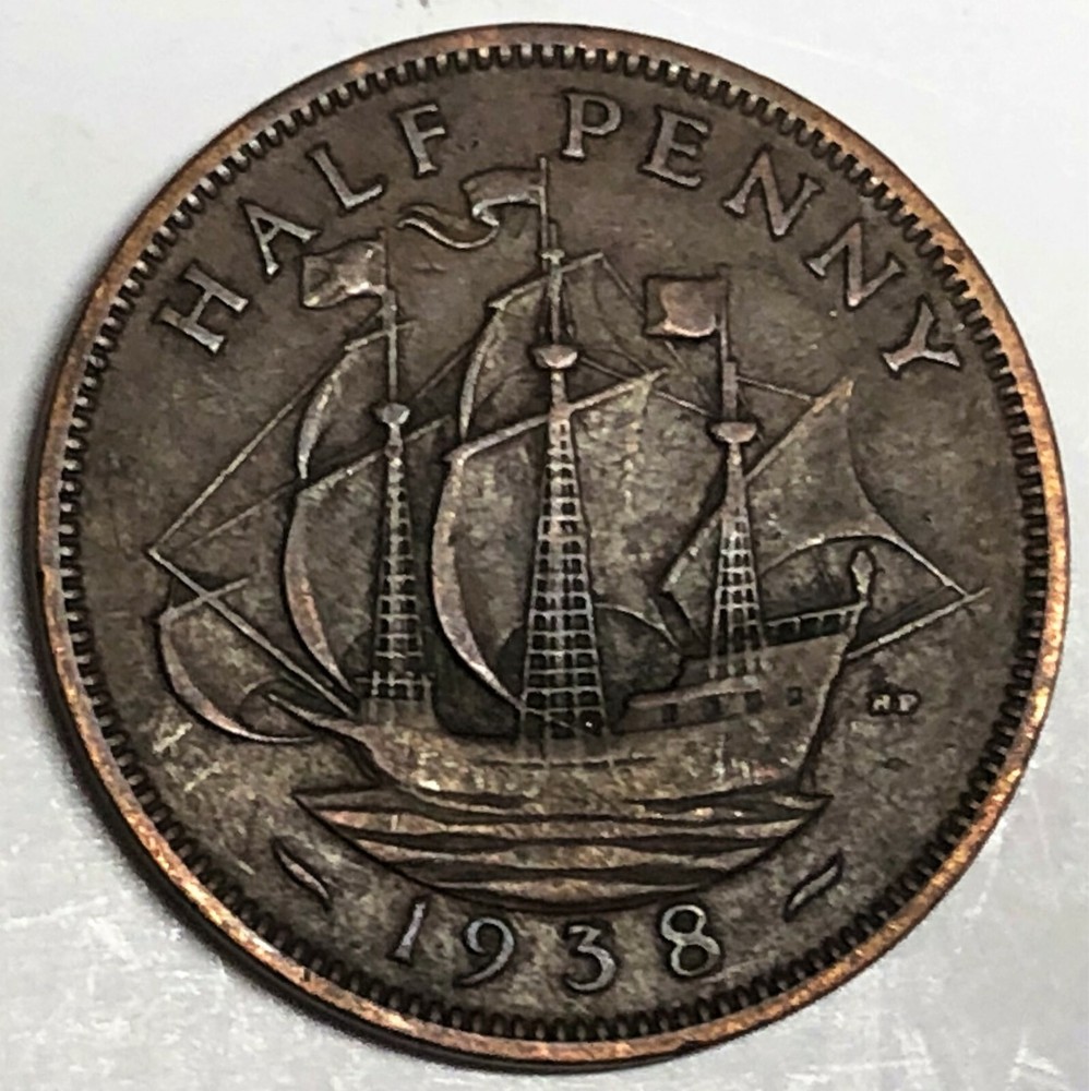 # C4005     GREAT BRITAIN     COIN,    HALF PENNY    1938
