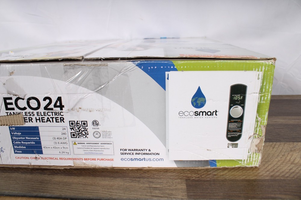 EcoSmart ECO 24 24kW 240V Tankless Electric Water Heater Digital Control Open Bo