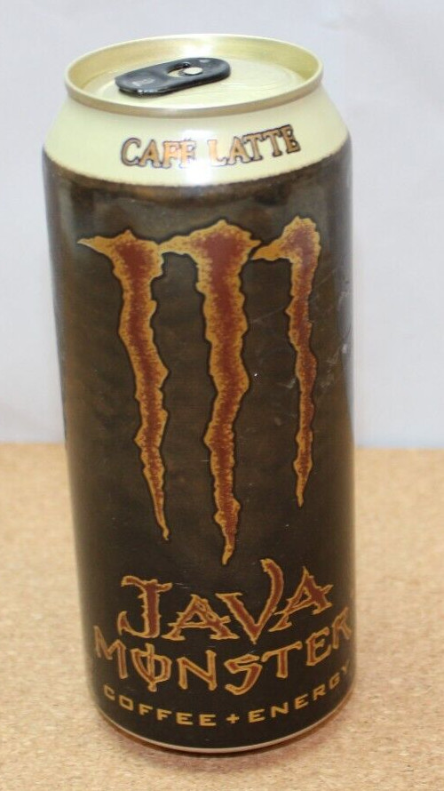 NEW JAVA MONSTER ENERGY CAFE LATTE FLAVORED DRINK 1 FULL 15 FLOZ (443mL) CAN