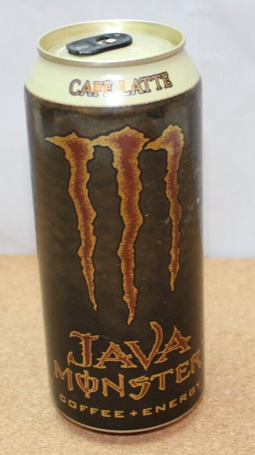 NEW JAVA MONSTER ENERGY CAFE LATTE FLAVORED DRINK 1 FULL 15 FLOZ (443mL) CAN