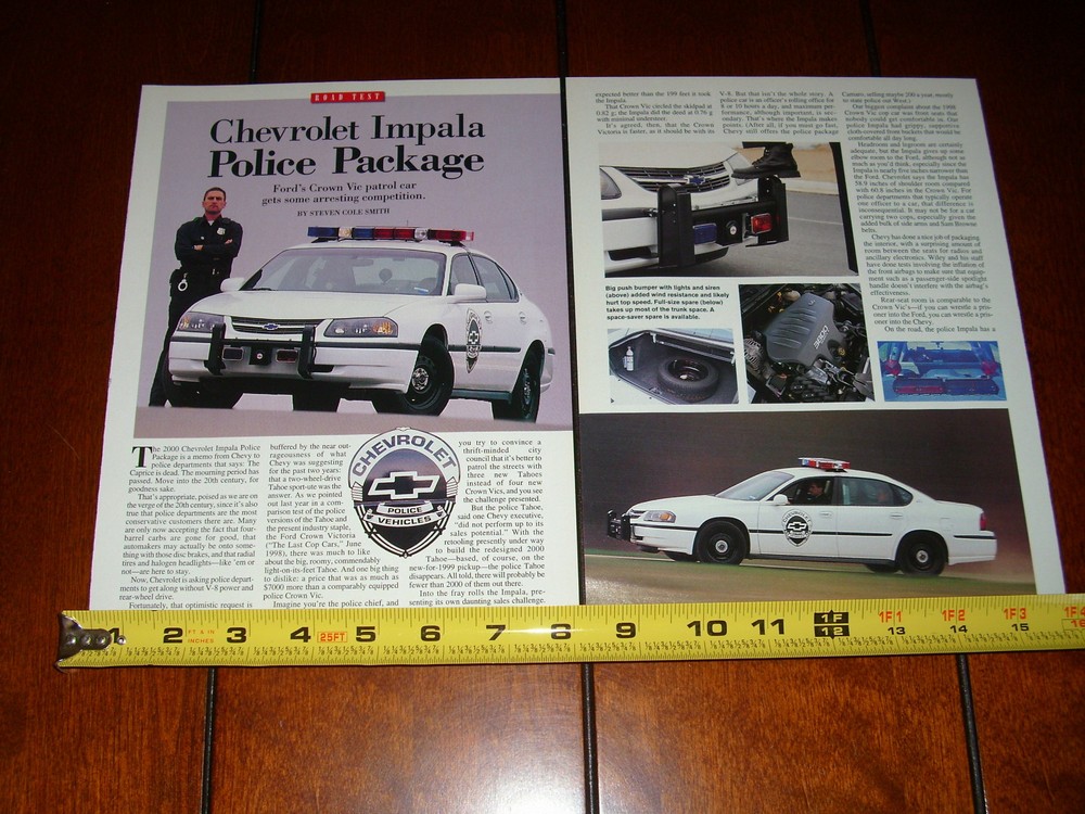 1999 CHEVROLET IMPALA POLICE PACKAGE - ORIGINAL ARTICLE
