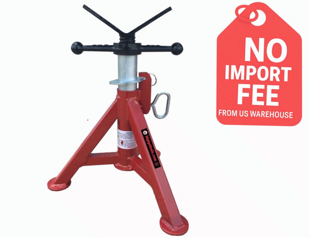 B&B Pipe Tools 4240 Super Short V-Head Pipe Jack Fixed Leg Stand