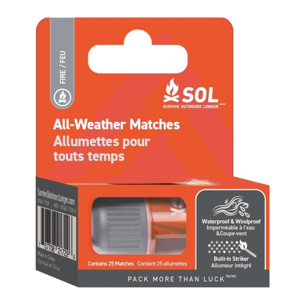 SOL All-Weather Matches: 25-pack [3-sets]