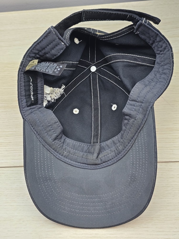 Nike Golf Highland CC Adjustable Strapback Hat Black Dri Fit Cap
