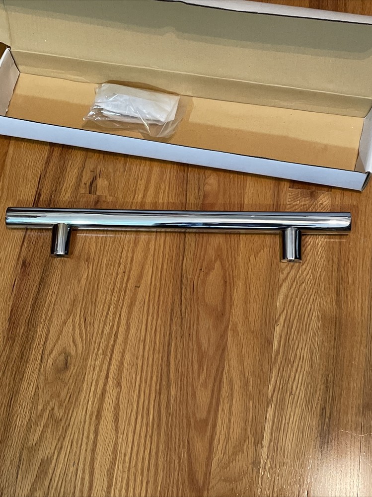 18" DOOR PULL Signature Hardware Solid Brass w/Polished Chrome Finish: Open Box