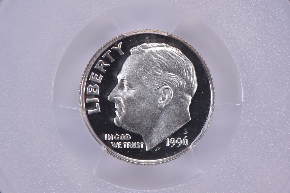1996-S Roosevelt Dime Silver PR69 DCAM PCGS Blue Label