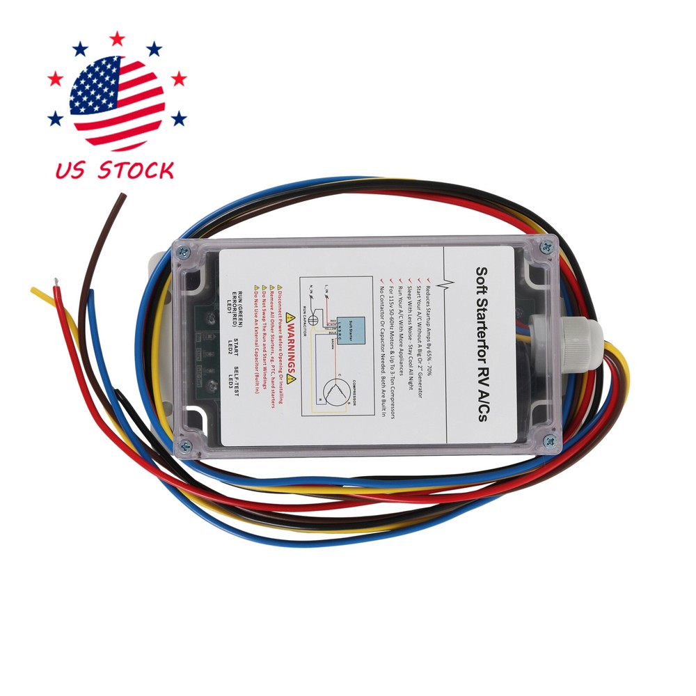 A/C Soft Starter Smart Control Kit Enables Easy Start an A/C & Appliances on RV