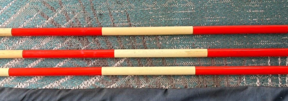 Range Pole Red White Surveying , 3- 4’ Sections 12’ With Canvas Case, Excellent