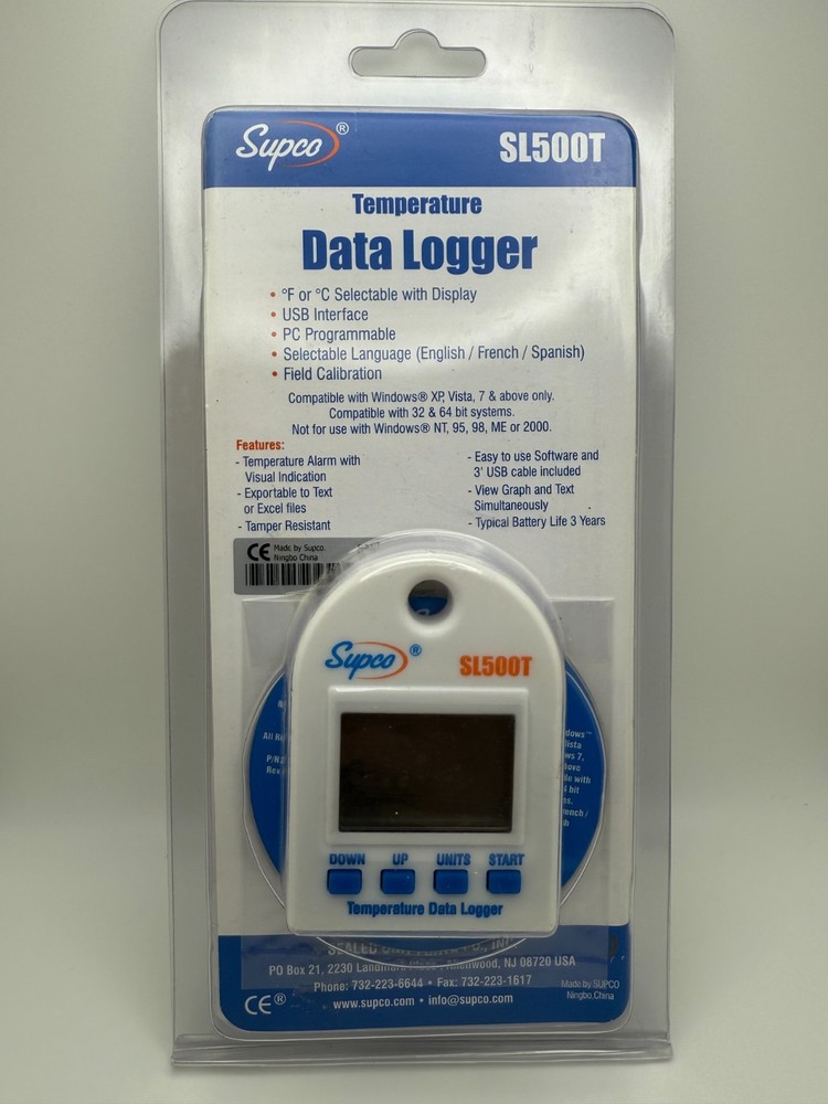 Supco SL500T Temperature Data Logger w/ Internal Sensor ***OPEN BOX***