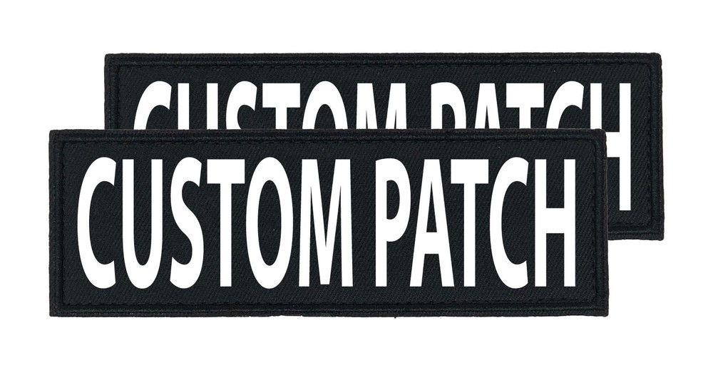 Personalized Patch (2 Per Pack) - 1 x 2.75" (White Lettering)