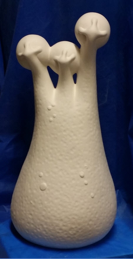 Ceramic Bisque ~~Ready to Paint ~~Three Eyed Monster Candy Server