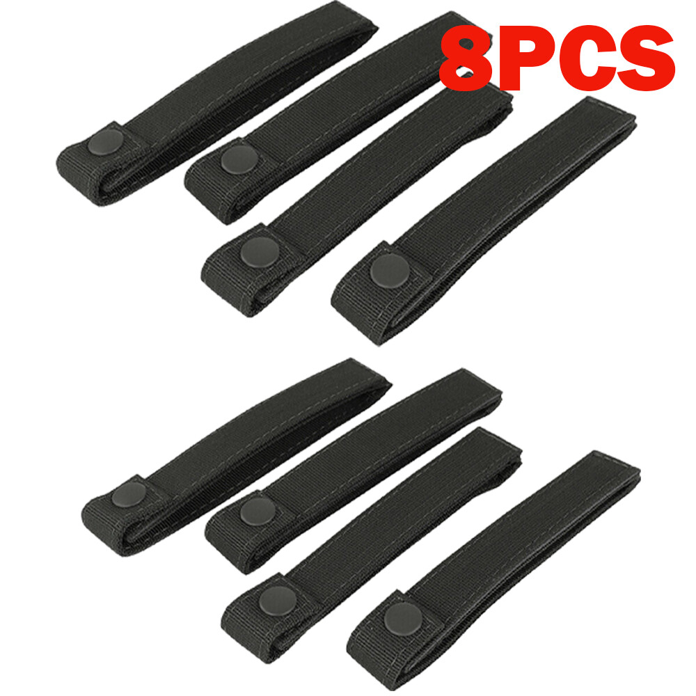 8 PCS 6" MOD MOLLE PALS Modular Web Gear Replacement Tie Straps Black