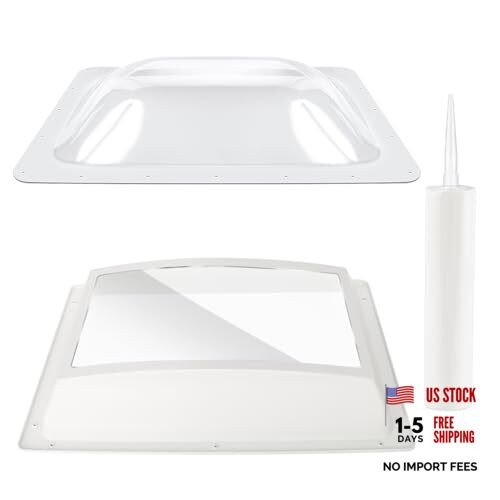 RV Skylight Replacement Bundle,18" x 26" Skylight Outer Dome Fit 14" x Clear