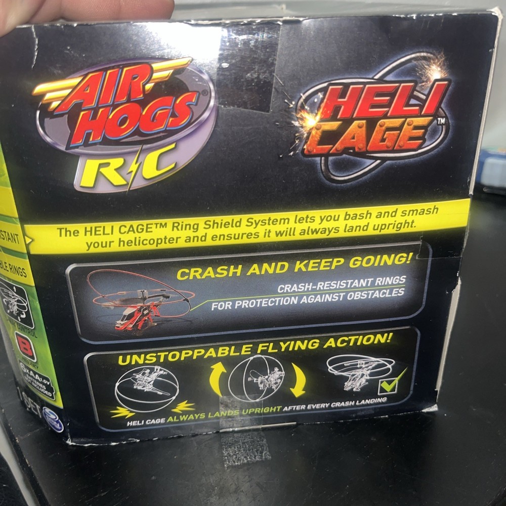 AIR HOGS HELI CAGE R/C REMOTE CONTROL HELICOPTER