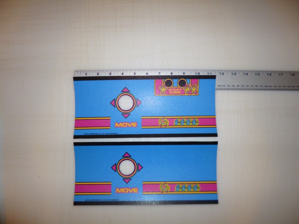 Multicade 11 Inch Ms Pac Man Cocktail Table Control Panel Overlay