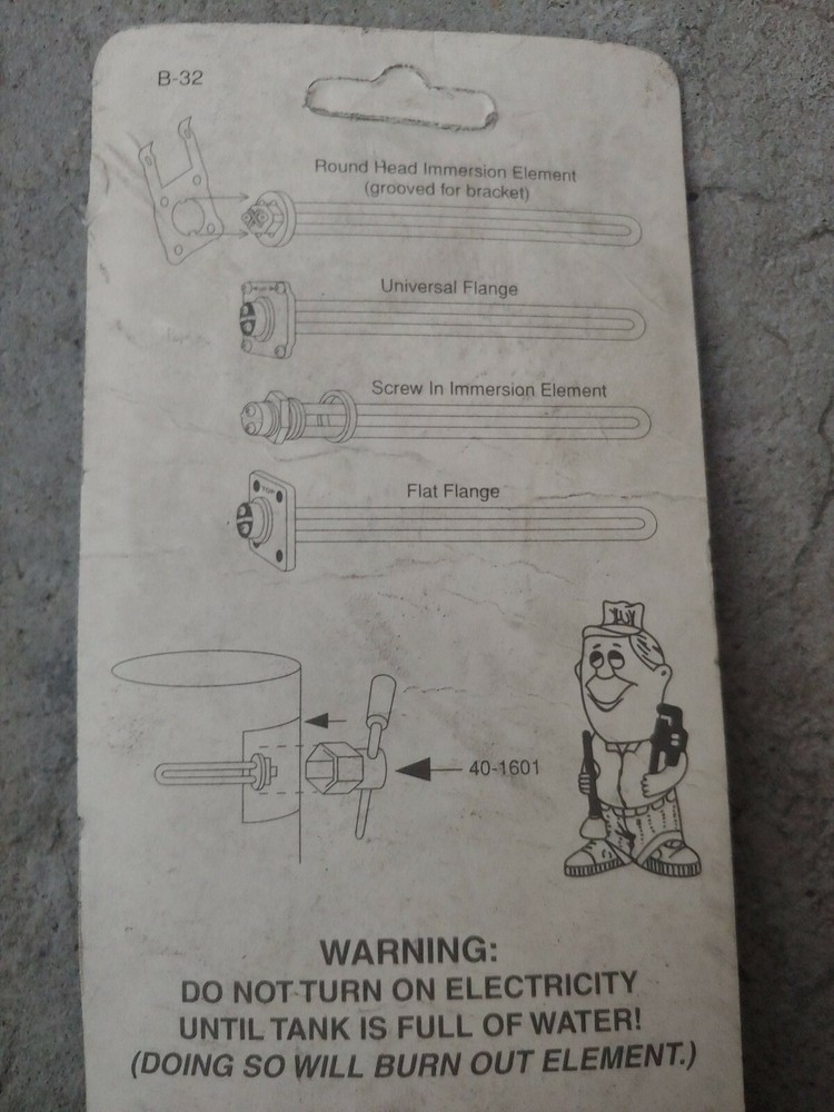 Lasco 40-1104 Standard 1500 Watts 120 V RD HD Water Heater Element