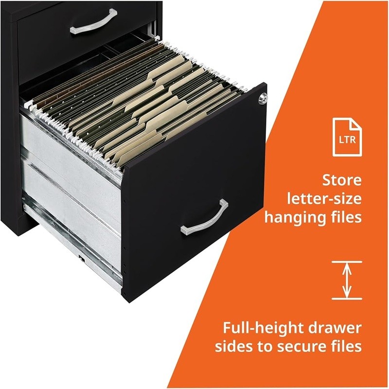 Efficient Home Office File Cabinet Lockable Steel Drawer Storage Solution New