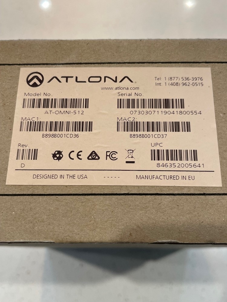 Atlona AT-Omni-512 HDMI Network Encoder, NOS, **LOOK**