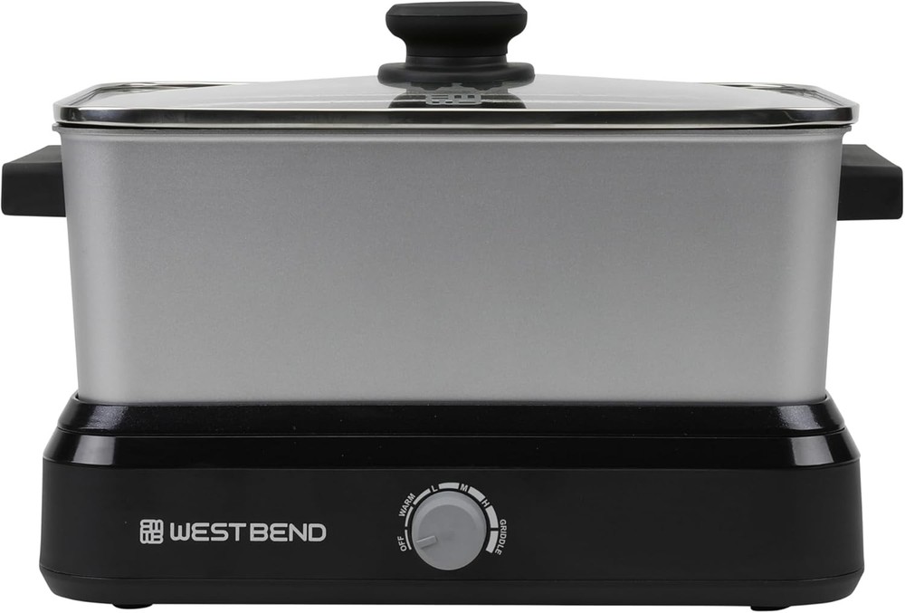 West Bend Versatility Slow Cooker ,5-Quart, Silver