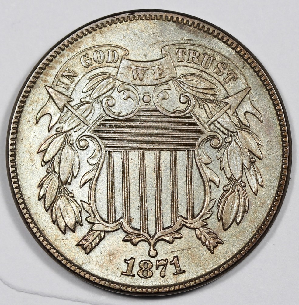 1871 2 Cent Piece.  AU-UNC.  212812