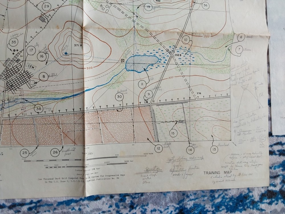 WWII 1943 Comanche County OK Training Map US Army