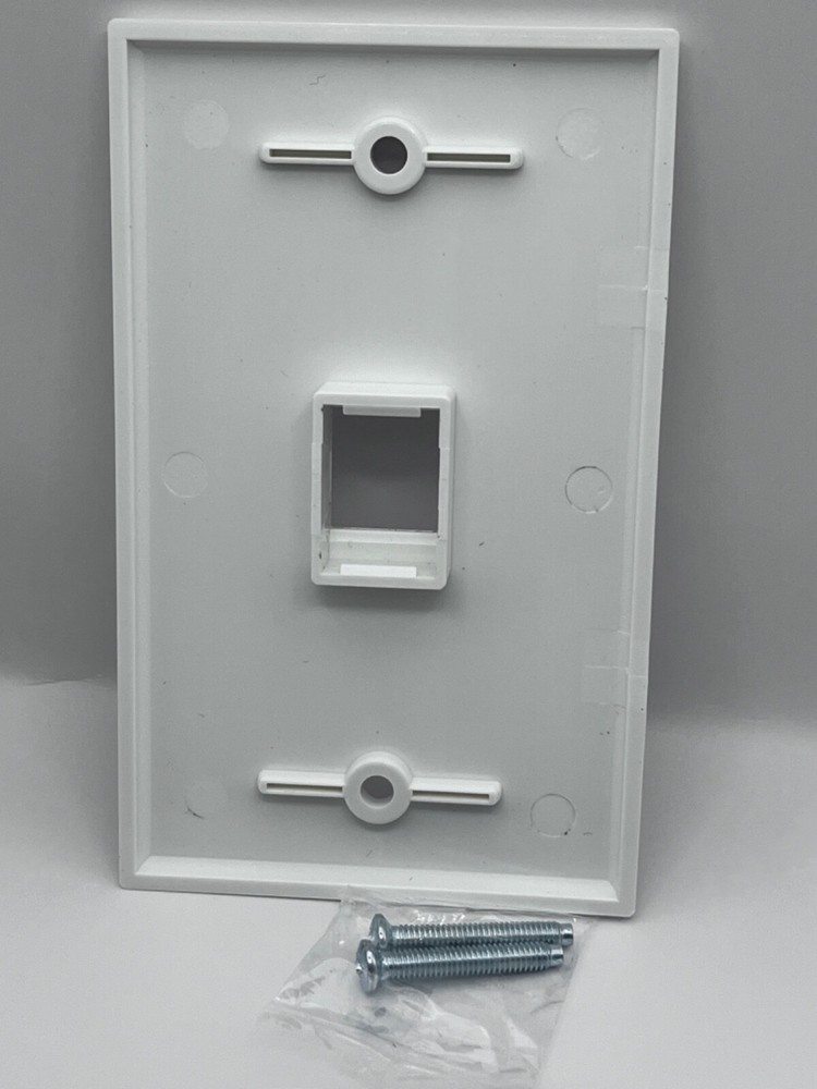 10 Pack - 1 Port 120-Type US Standard Wall Jack Faceplate