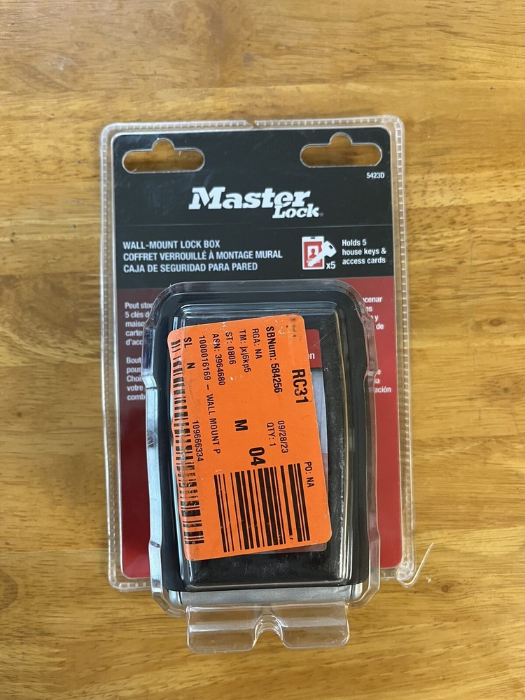 Master Lock Combination Push Button Wall Mount Lock Box 5423D New