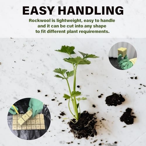 1.5” Rockwool Starter Plugs for Hydroponics - 28 Small Grow Cubes Sheets