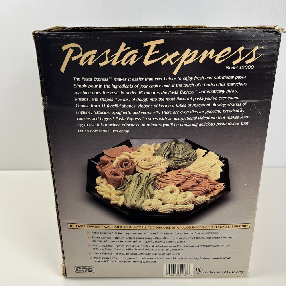 CTC Pasta Express X2000 Pasta Machine Open Box 100% Complete Tested & Working