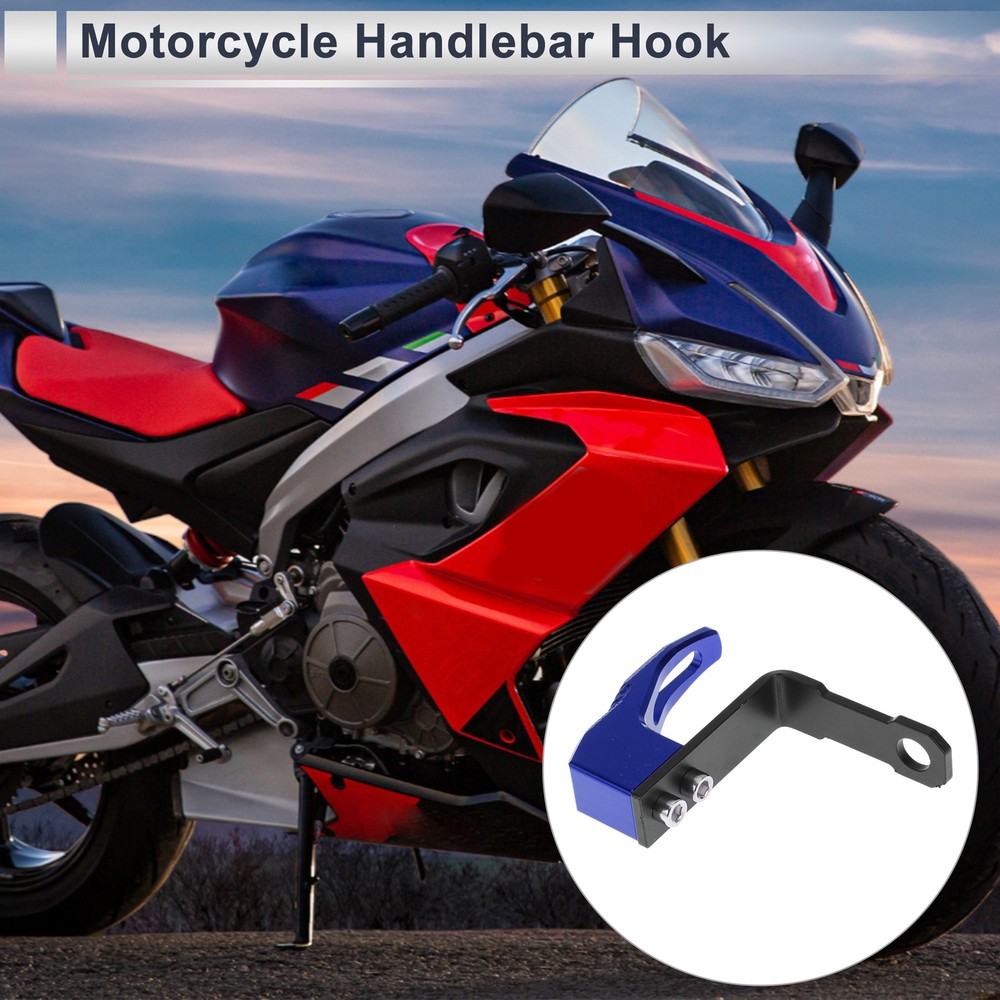 Aluminum Alloy Motorcycle Hook Square 1pc Blue 83mm Long