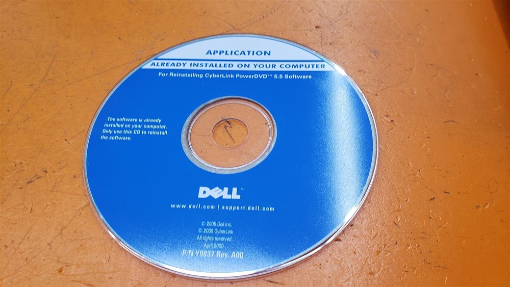 ⭐️⭐️⭐️⭐️⭐️Dell Application Disc For Reinstalling CyberLink PowerDVD 5.5 Software