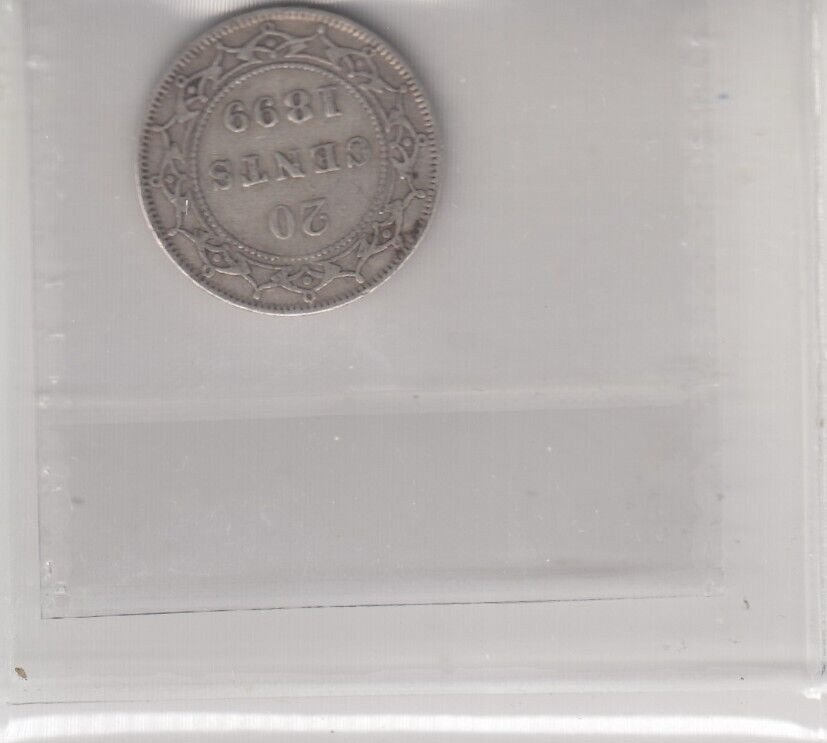 1899 Newfoundland Twenty Cent - Hook 9's - ICCS VF30 C6