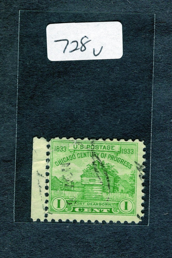1933 Stamp #728 Fort Dearborn Used