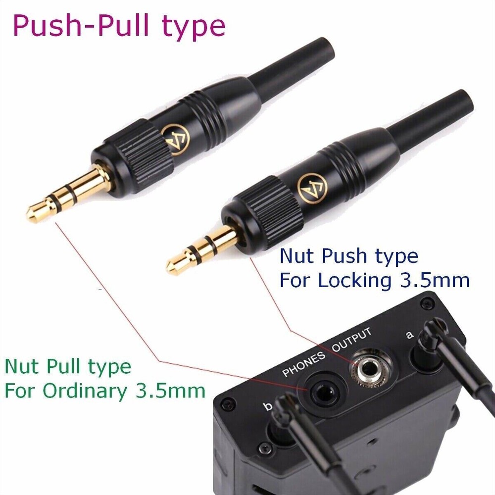 Push-Pull 3.5mm TRS Plug ~ Microdot Jack Cable Earset Microphone Wireless system