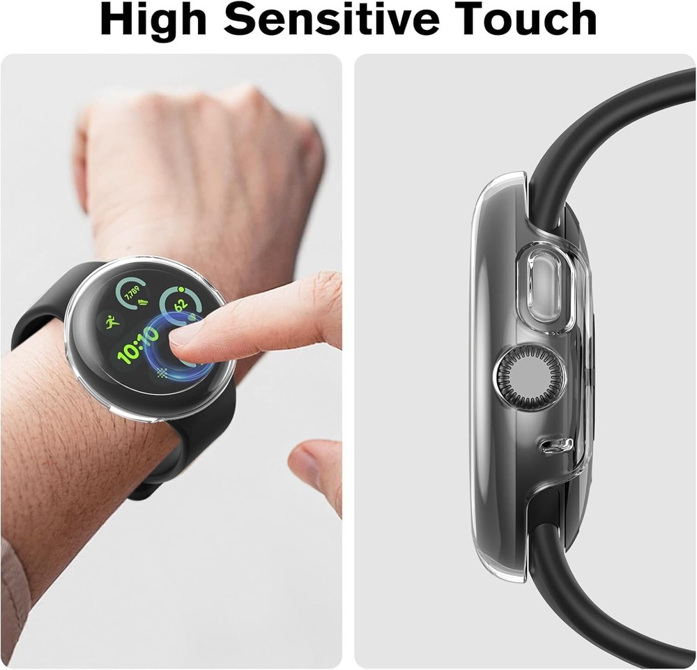 [3 Pack] Case for Google Pixel Watch 3 (45mm) 2024 Full-Around Screen Protector