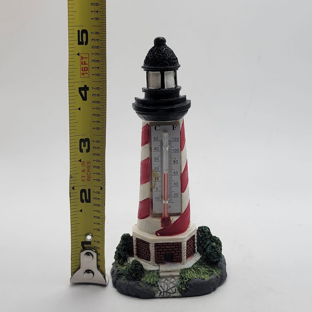 Vintage Plastic Lighthouse Thermometer Wall Hanging Not Tested for Accuracy