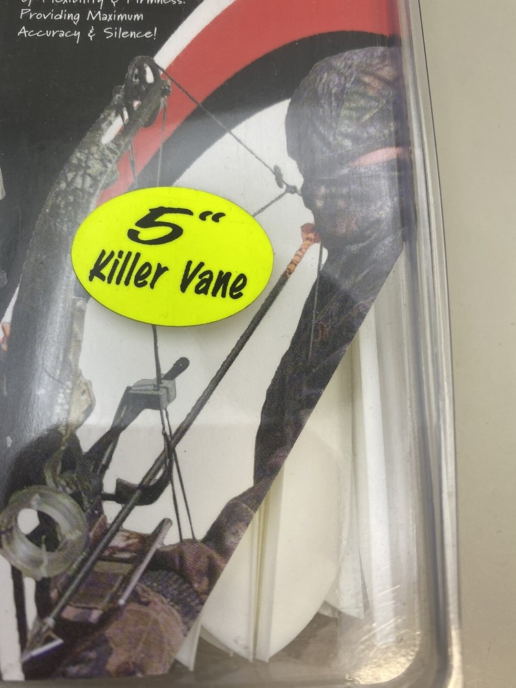 Bohning Archery Killer Vanes 36 Pack White 5”