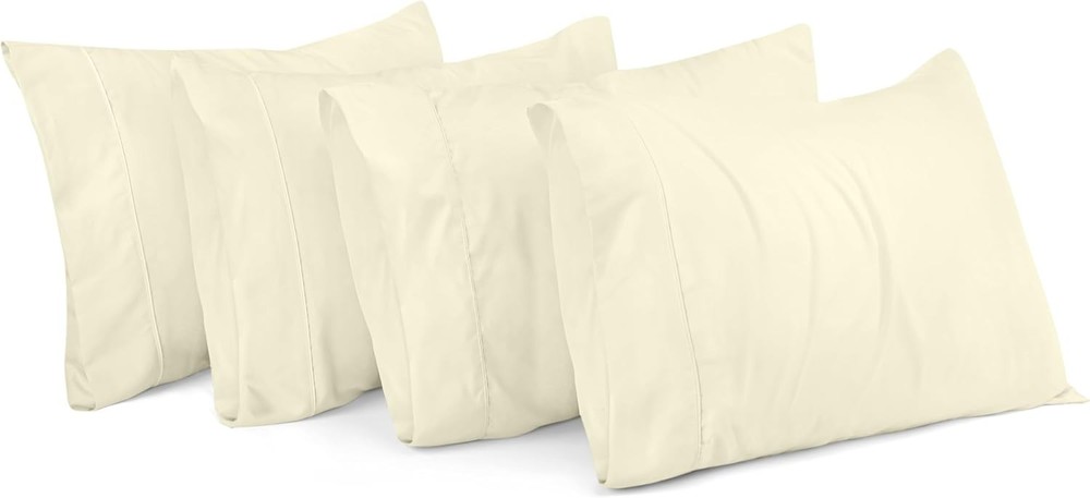 Queen Pillow Cases 4 Pack Envelope Closure Soft Brushed Microfiber Fabric