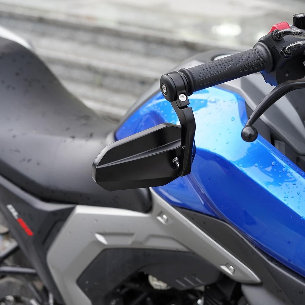 Motorcycle Mirrors, E24 E-Marked Bar End Mirrors 142 × 85 mm, Black