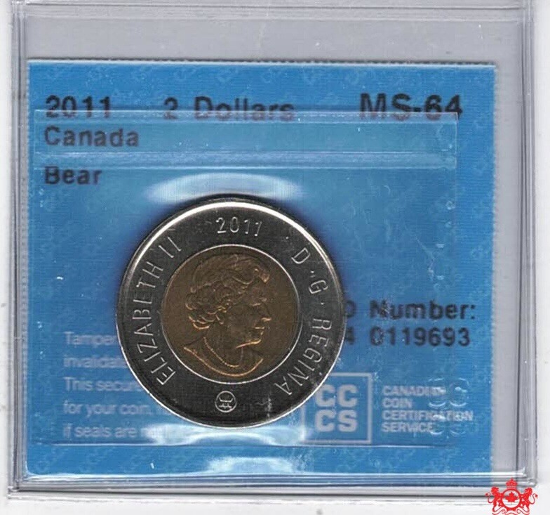 2011 Canada 2 Dollars Bear - CCCS MS64 - 0119693