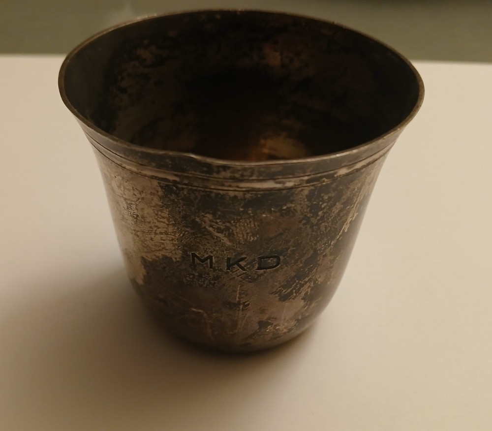ANTIQUE FRENCH 800 SILVER CUP.