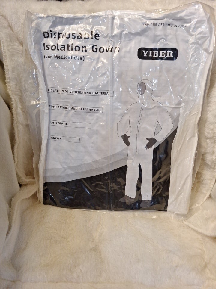 Disposable Isolation Gown White Non Medical Use Unisex