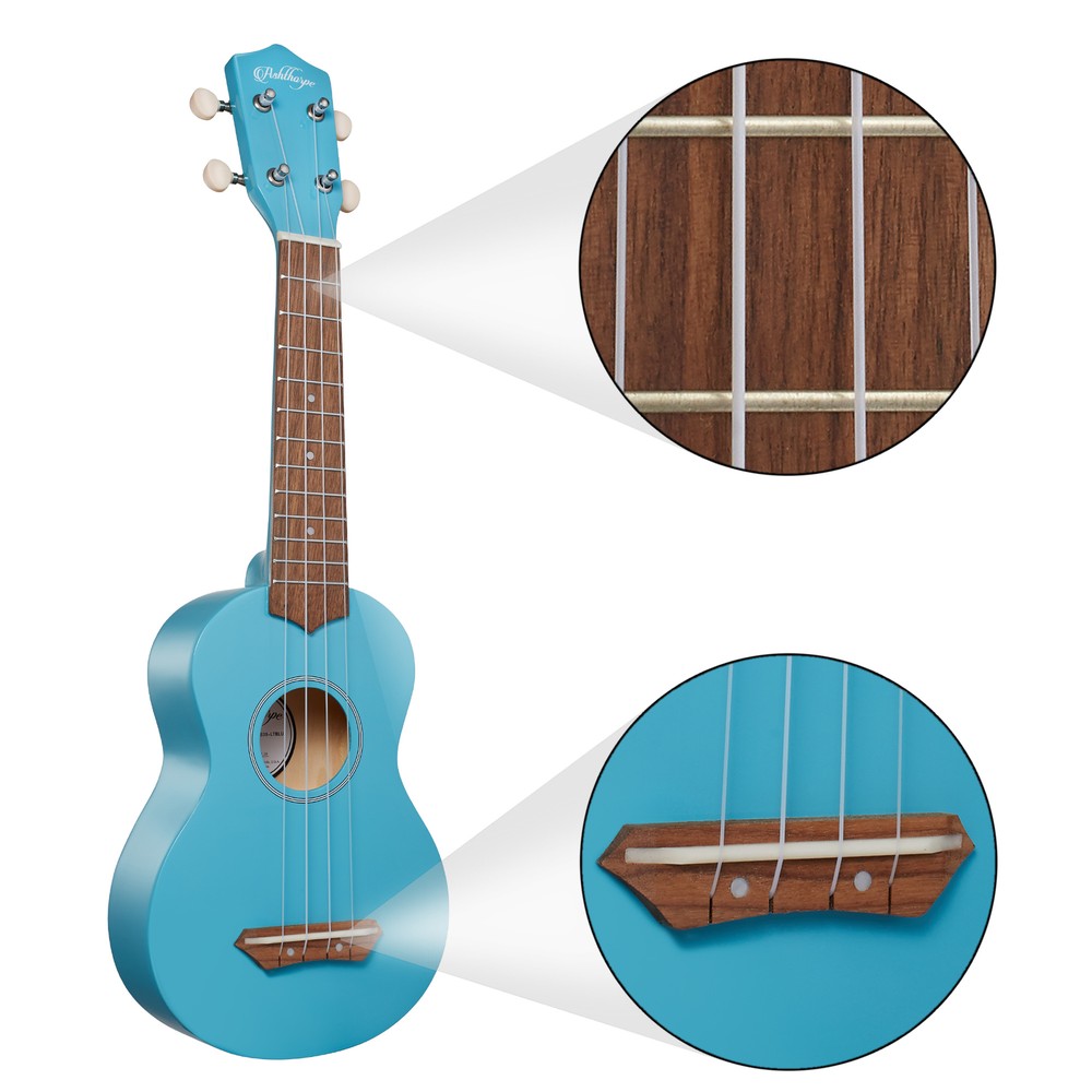 Soprano Ukulele Guitar for Beginners, 21" Uke Kids Starter Bundle Kit