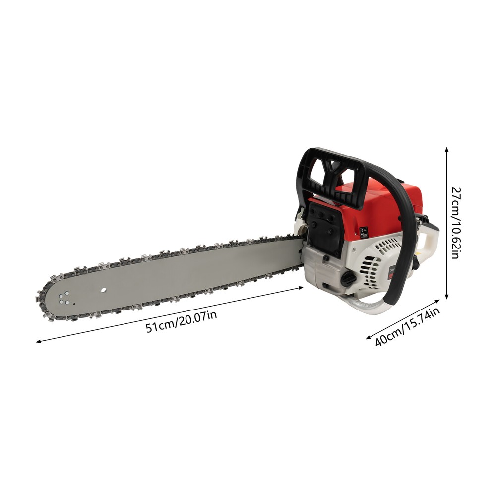 52CC 20-Inch Gasoline Chainsaw with Ergonomic Design for Efficient Cutting
