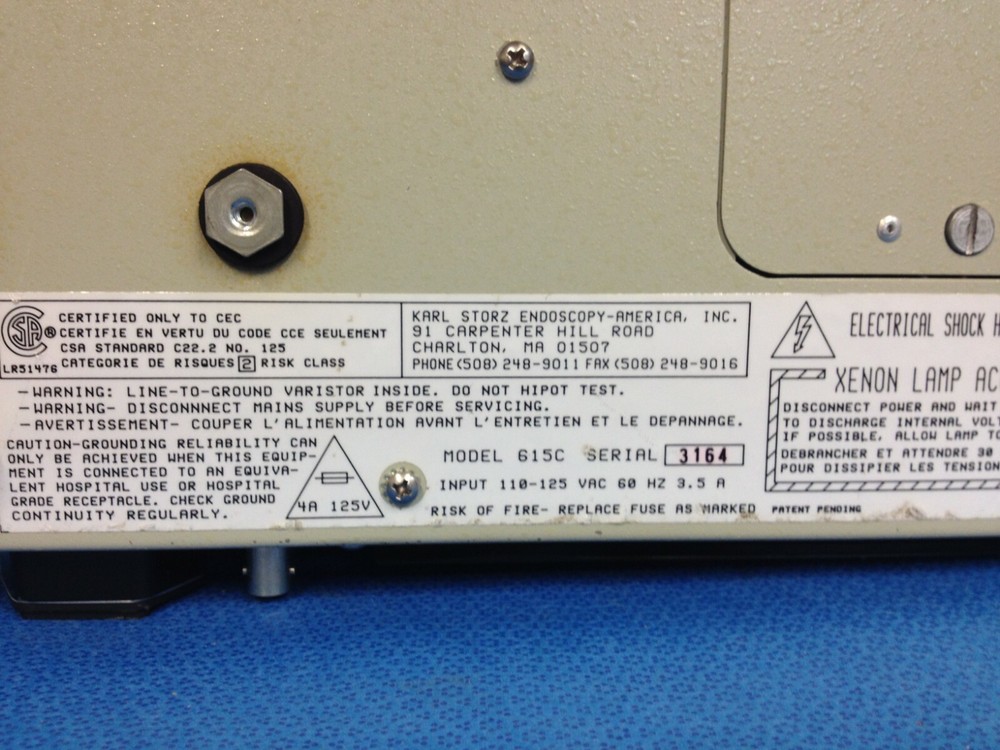 Storz Xenon Light Source 615 Series Model 650C